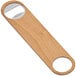 A Franmara stainless steel bottle opener with a wood overlay handle.