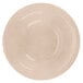 A beige GET Tahoe sandstone bowl with a curved line on a white surface.