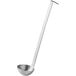 A stainless steel Two-Piece Ladle with a long handle and silver bowl.