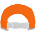 An orange visor with a white strap.