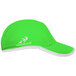 A green Headsweats hat with white trim and reflective logo.