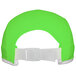 A neon green Headsweats cap with white reflective straps.