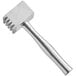 A metal Choice heavy duty aluminum meat tenderizer with a handle.