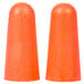 A pair of orange Cordova cordless ear plugs.