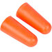 A pair of orange Cordova cordless earplugs.