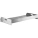 A silver metal Backyard Pro griddle plate shelf with a handle.
