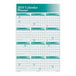 A ComplyRight 2024 full calendar planner with teal numbers on a green background.
