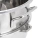 A stainless steel Vollrath mixing bowl with handles.