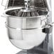 A Vollrath commercial floor mixer with a large stainless steel bowl.