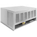 A silver rectangular Norlake Fast-Trak walk-in freezer with a vent.