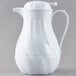 A white Choice thermal swirl coffee carafe with a lid and handle.
