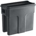 A dark gray Toter Slimline trash can with a lid.