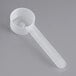 A 14.79 cc polypropylene measuring scoop with a long handle.