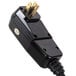 A black electrical plug with gold prongs for the Bar Maid A-200 Upright Bar Glass Washer.