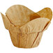 A brown paper wrapper for Enjay natural brown lotus baking cups on a white background.