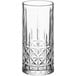 An Acopa Evora beverage glass with a diamond pattern.