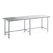 A Steelton stainless steel rectangular work table with metal legs.