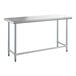 A Steelton stainless steel work table with a steel frame.