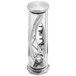 A Farfalli silver aluminum double-lever corkscrew with aluminum cap tube.