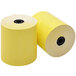 Two yellow Point Plus thermal paper rolls.