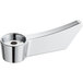 A silver Waterloo hot/cold faucet handle.