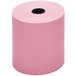 A roll of pink Point Plus thermal paper with a hole in the middle.