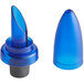 A blue Franmara wine pourer with a snap-seal lid.