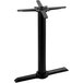 A black metal Holland Bar Stool table base with a metal stand, pole, and cap.