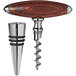 A Franmara corkscrew and stopper with a rosewood handle and metal parts.