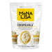 A white and yellow Mona Lisa bag of white chocolate crispearls.
