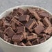 A bowl of Van Leer dark chocolate chunks.