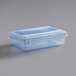 A clear plastic Carlisle food storage container with a clear lid.