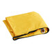 A yellow tarp with a black zipper.
