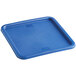 A blue square Narvon lid for a slushy mix container.