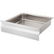 A silver stainless steel drawer for an Advance Tabco work table.