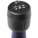 A black round Franmara bottle stopper with a combination lock.