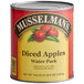 A #10 can of Musselman's diced apples in water with a label.