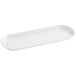 A white oval fiberglass tray with handles.