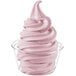 A bowl of pink Frostline soft serve ice cream.