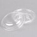 Two Dart clear plastic bowls with dome lids.