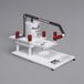 A white and red Patty-O-Matic Eazy Slider Manual Patty Forming Machine.