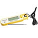 A yellow and white AvaTemp digital folding probe thermometer.