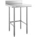 A Regency stainless steel open base work table with a stainless steel top and legs.