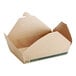 An EcoChoice Kraft cardboard take-out container with a lid.