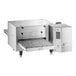 A Cooking Performance Group countertop conveyor oven with a door open.