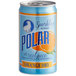 A close up of a Polar Orange dry soda can with a label that says Polar.