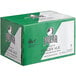 A green Polar Ginger Ale 6 pack box with white text and a white label on a counter.