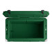A green CaterGator outdoor cooler with the lid open.
