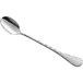An Acopa Inspira stainless steel iced tea spoon with a handle on a white background.