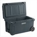 A large grey CaterGator outdoor cooler with wheels.
